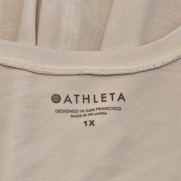 ATHLETA WOMEN’S TOP SIZE 1X WHITE EXELLENT CONDITION - Picture 2 of 7